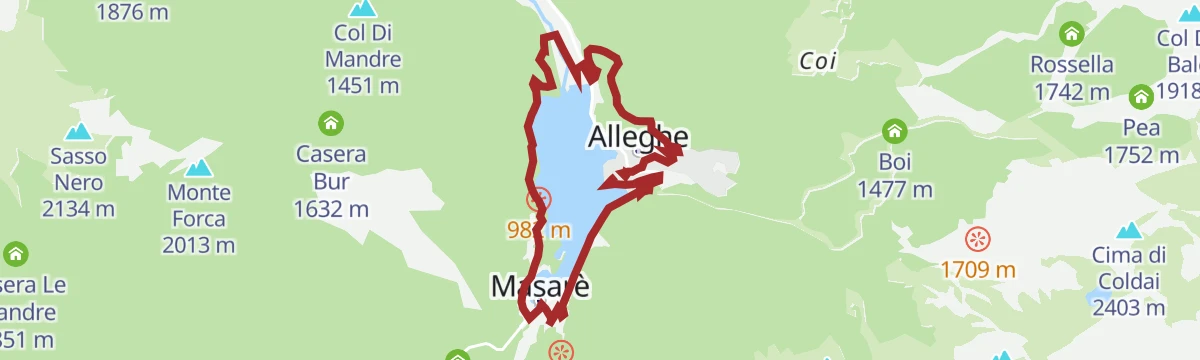 Route map: Alleghe between art and nature
